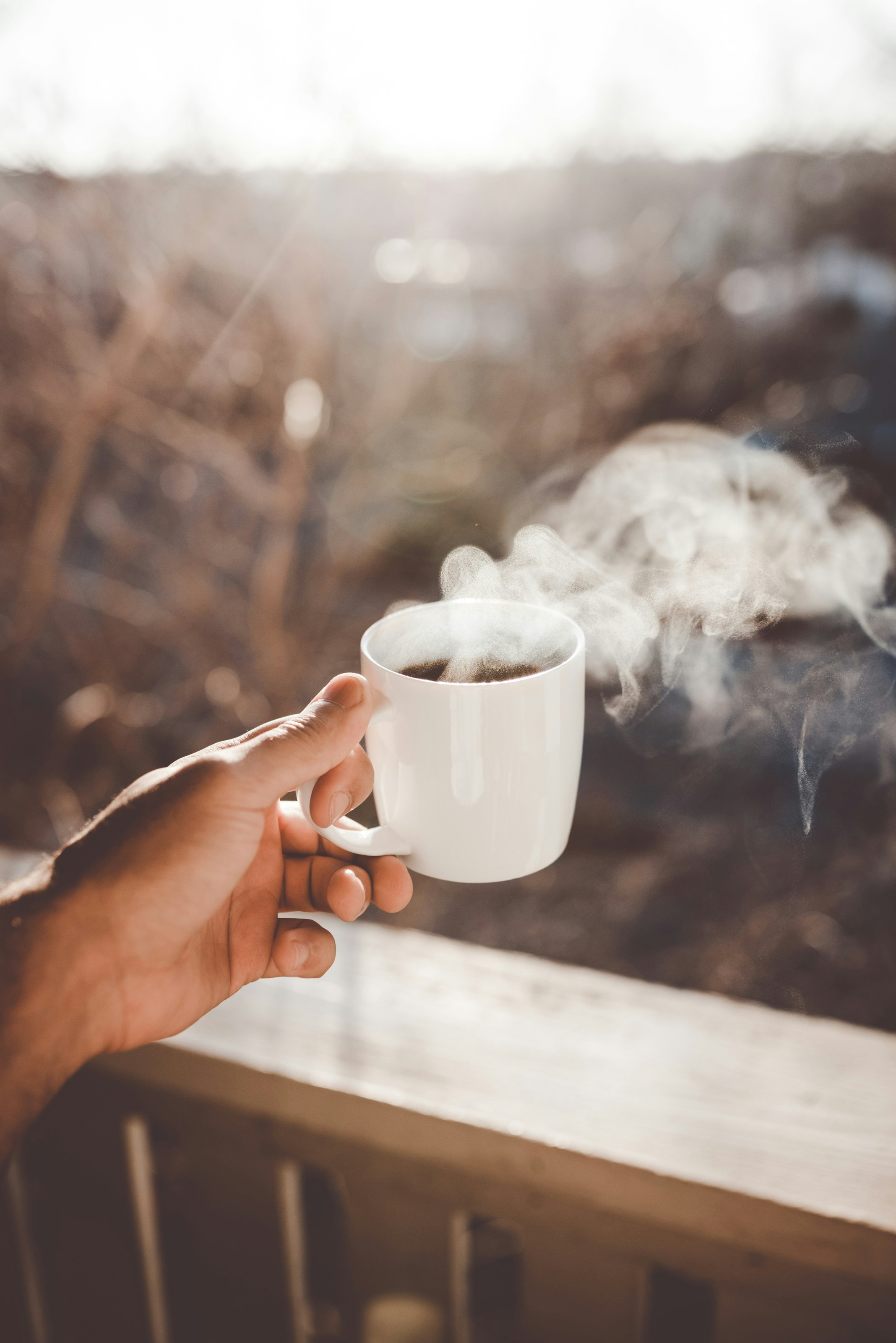 温かいコーヒー